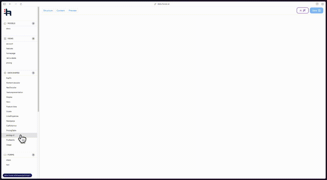 Efekt animacji w planie Pro